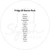 Fridge Labels - 15 Starter Pack