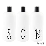 Bathroom Bottle Letter Labels- Choose your font