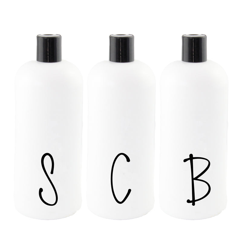 Bathroom Bottle Letter Labels- Choose your font