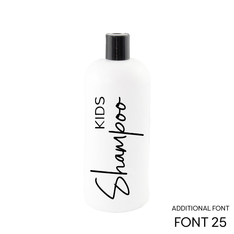 Bathroom Bottle Labels - Dual Font