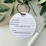 Emergency Medical Tag