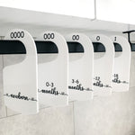 Wardrobe Divider 5 Set - Baby Labels