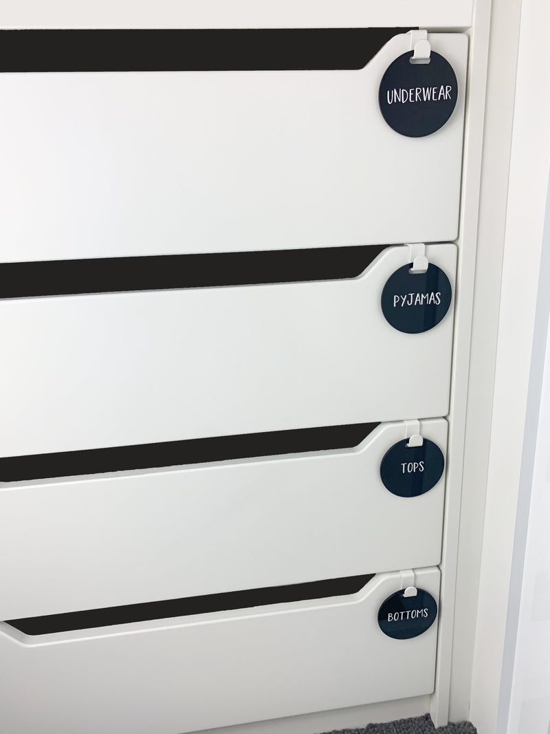 Drawer Hook & Tag (with label) – Stylish Storage