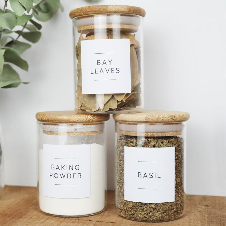 Stylish Minimalist Spice Label Set